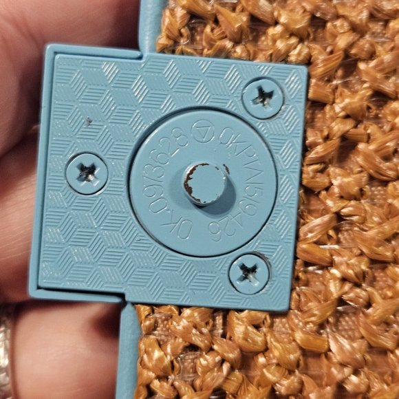 BNWoT never used Topshop Straw+Turquoise Patent Leather Shoulder Bag Purse RRP30 - Picture 8 of 16